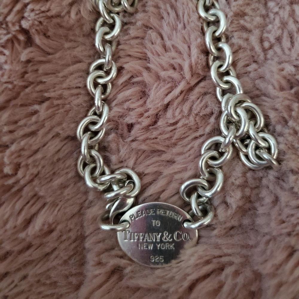 Tiffany Return to Tiffany's Oval silver tag choker necklace